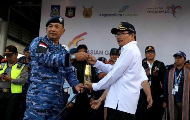Lombok Sambut Api Obor Asian Games dengan Gendang Beleq