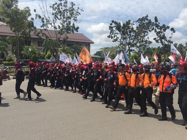 Buruh di Batam Demo Kenaikan Harga Pertalite dan Sembako
