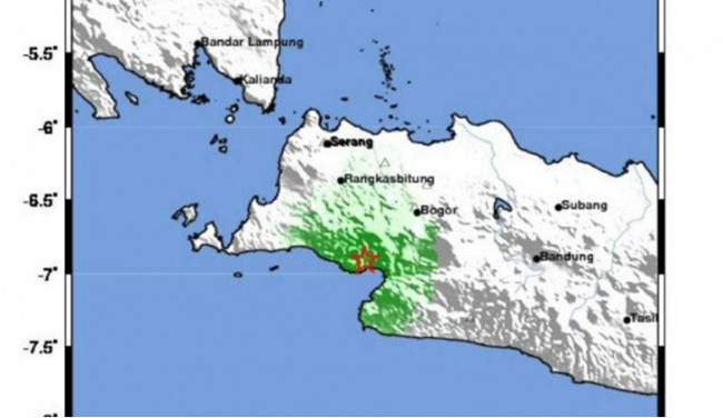 Gempa 5 Skala Richter Guncang Lebak Banten