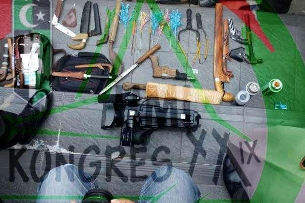 Wah, Polisi Temukan Senpi dan Sajam Saat Razia Peserta Kongres HMI di Pekanbaru