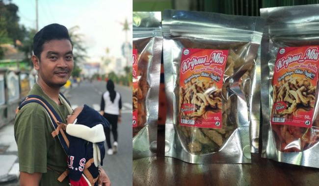 Berawal dari Iseng, Bisnis Keripik Usus Pemuda Tanjungpinang Ini Laris Manis