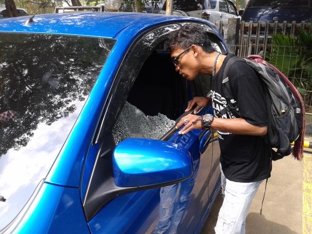 Wanita Marketing Agung Automall Jadi Korban Penjahat Pecah Kaca 