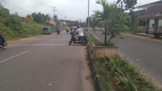 U-Turn Ilegal Lokasi Kecelakaan Maut di Tanjungpinang Masih Beroperasi