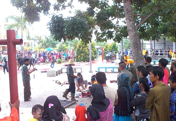 Ini Foto-foto Pemotongan Hewan Kurban di Masjid Raya Batam Centre