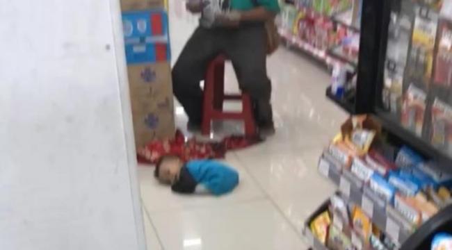 Viral, Bayi Tergeletak Lemas di Lantai Minimarket