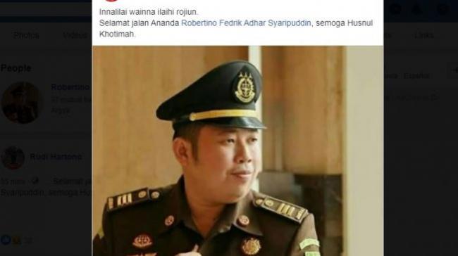 Selain Diabetes, Jaksa Fedrik Adhar Meninggal Akibat Covid-19