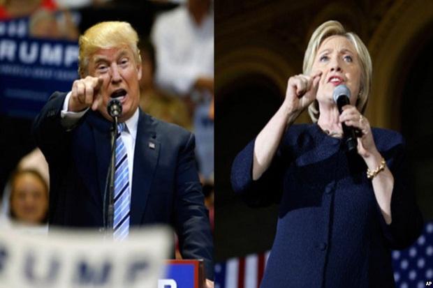 Hasil Pilpres AS Sementara: Trump 50% : 47% Hillary