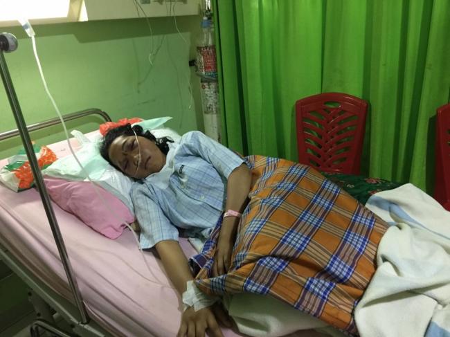 Tertimpa Ring Basket, Wajah Gadis di Karimun Ini Remuk