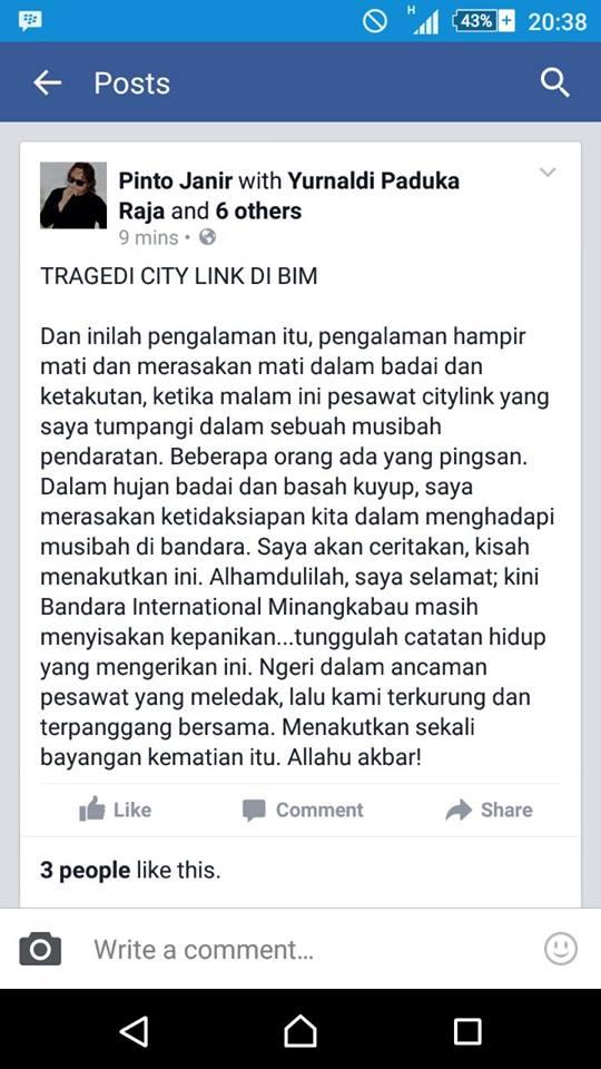 Penumpang Pesawat Citilink: Ini Pengalaman Hampir Mati dalam Badai Ketakutan! 
