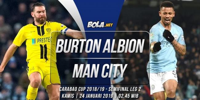 Hasil Pertandingan Burton Albion vs Manchester City: Skor 0-1