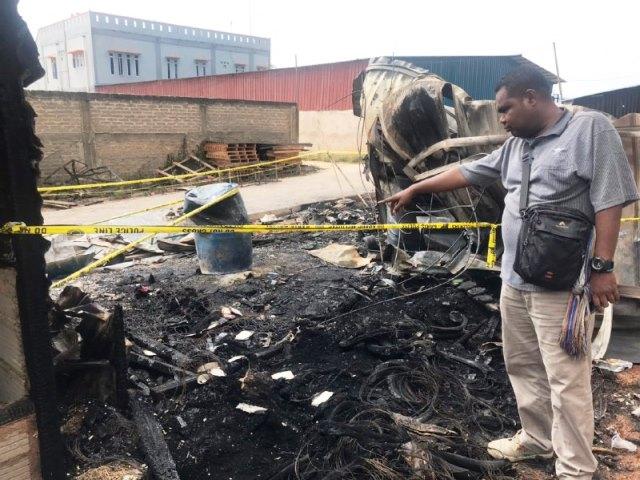 Kebakaran Bengkel di Punggur, Polisi: Berawal Percikan Api dari Kulkas