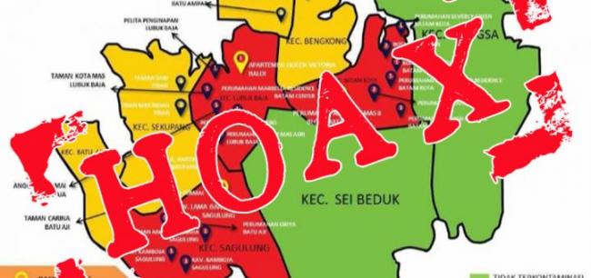 Peta Penyebaran Kasus Covid-19 di Batam Beredar, Pemko: Itu Hoaks