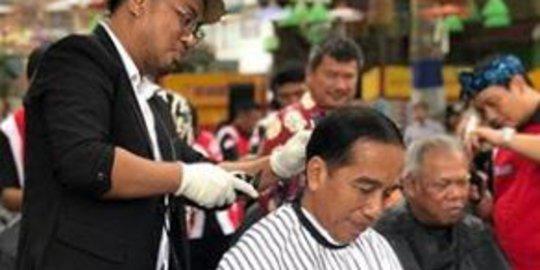 Saat Jokowi Penasaran Model Rambut Undercut ala Anak Muda