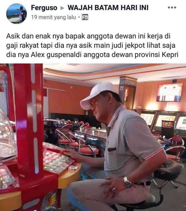 Anggota DPRD Kepri Tertangkap Kamera di Arena Gelper