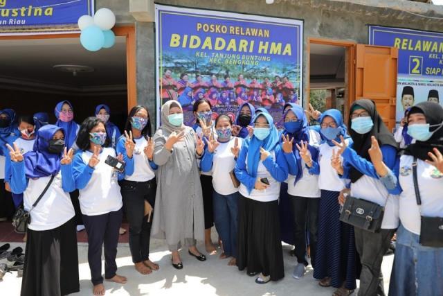 Marlin Resmikan Posko Bidadari HMA, Relawan Emak-Emak Garda Terdepan Aman