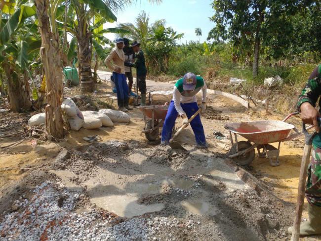 TMMD Sentuh Sembilan Kampung di Galang  dalam Pembangunan Desa