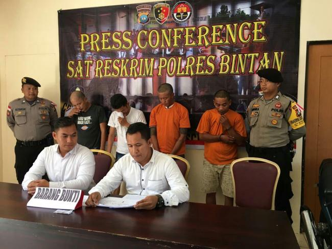 Polres Bintan Gulung Sindikat Curanmor Bintan-Pinang