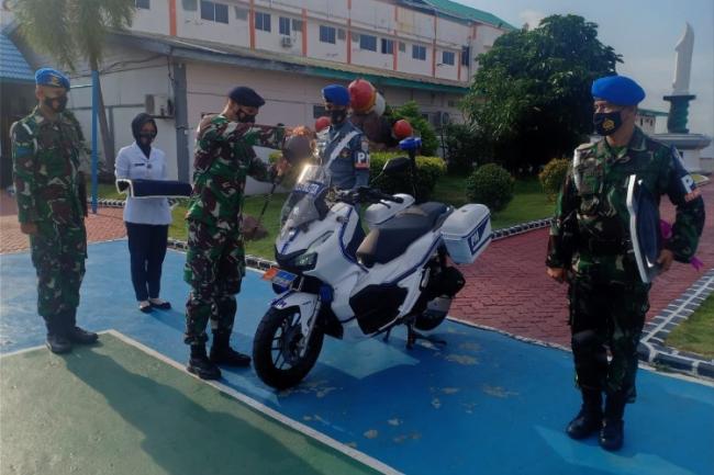 Denpom Lanal TBK Dapat Bantuan Honda ADV 150 dari Danlanal