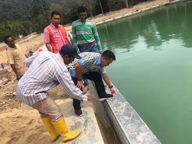 Kolam Renang Standar Nasional di Lingga Hampir Selesai Dikerjakan