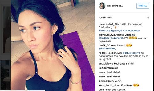 Nana Mirdad Pamer Lekuk Tubuh di Instagram