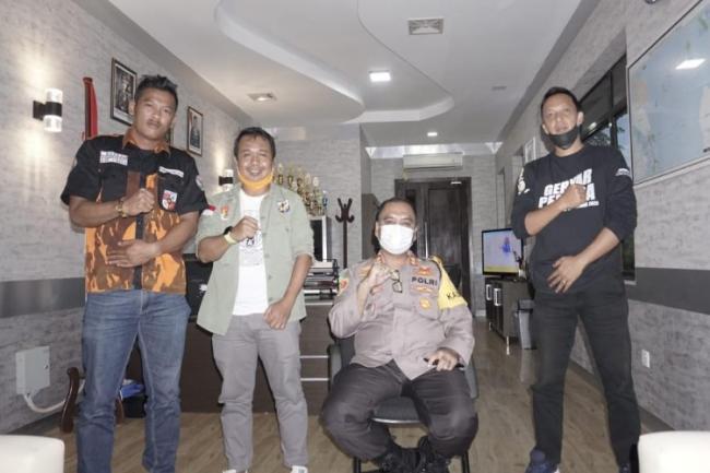 KNPI dan Ormas PP Silaturahmi dengan Kapolres Lingga Bahas Covid-19