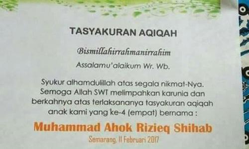 Unik, Bayi Ini Diberi Nama Muhammad Ahok Rizieq Shihab