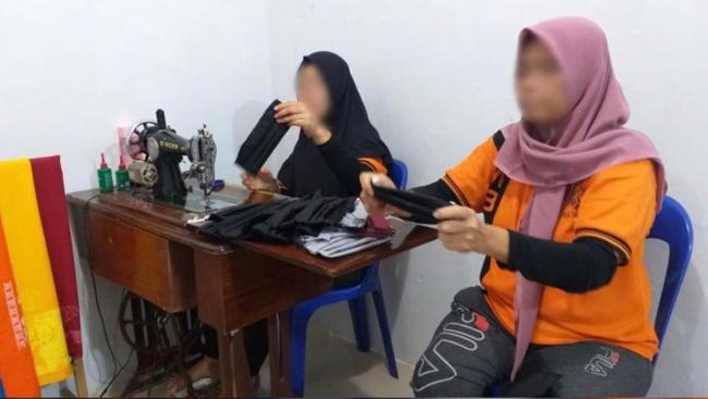 Tahanan Wanita Rutan Tanjungpinang Bisa Produksi 70 Masker Kain Sehari