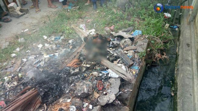 Tempat Sampah Lokasi Pembuangan Bayi Terbakar Masih Berasap