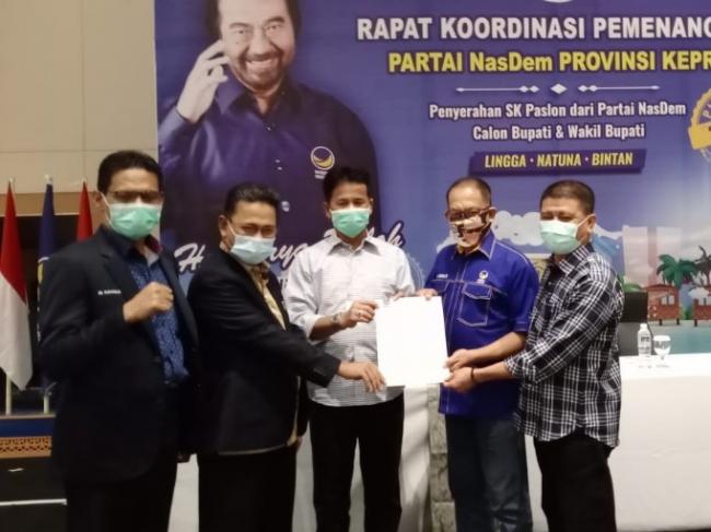 NasDem Resmi Usung Awe-Dalmasri di Pilkada Bintan
