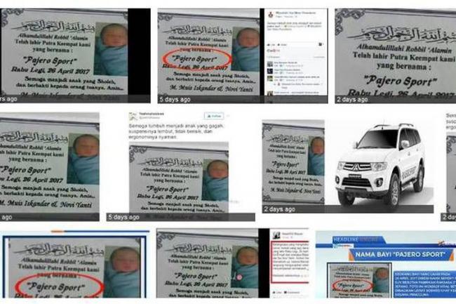 Bayi Ini Diberi Nama Pajero Sport, Fotonya Viral di Media Sosial