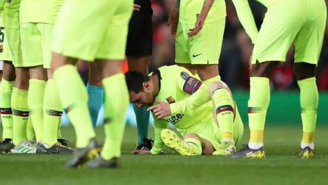 Lionel Messi Berdarah di Old Trafford