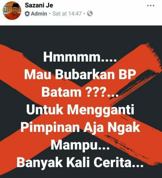 Pegawai BP Batam: Mau Bubarkan BP Batam? Mengganti Pimpinan Aja Nggak Sanggup