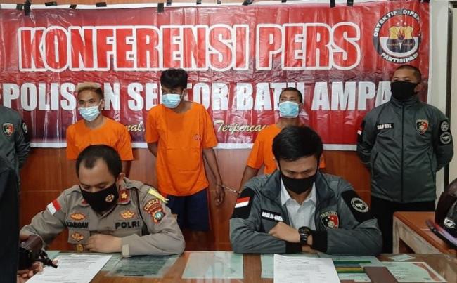 Satreskrim Polsek Batu Ampar Bekuk Tiga Spesialis Curanmor