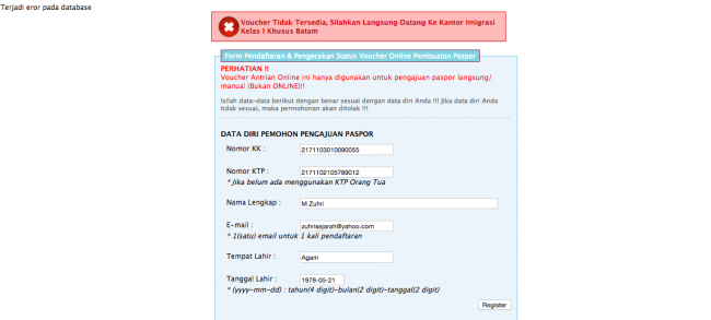 Aplikasi Paspor Online Imigrasi Batam Error, Warga Batam Kecewa
