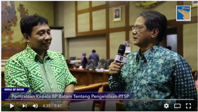 [VIDEO] Penjelasan Kepala BP Batam soal Peleburan PTSP Pemko-BP Batam