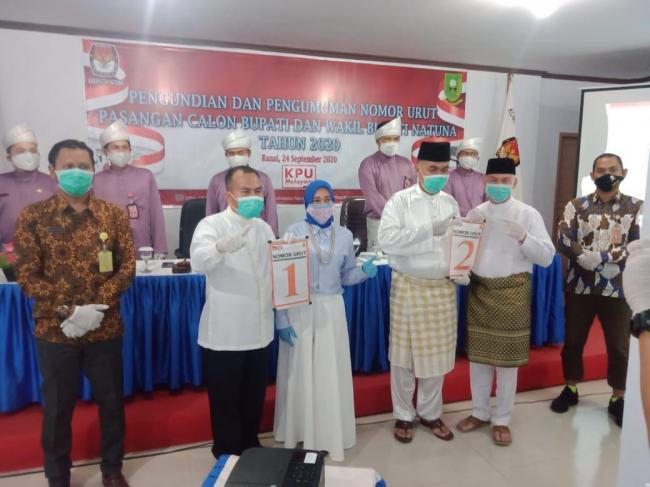 Undian Nomor Urut Pilkada Natuna: SISBRO Nomor 2, MUDE Nomor 1