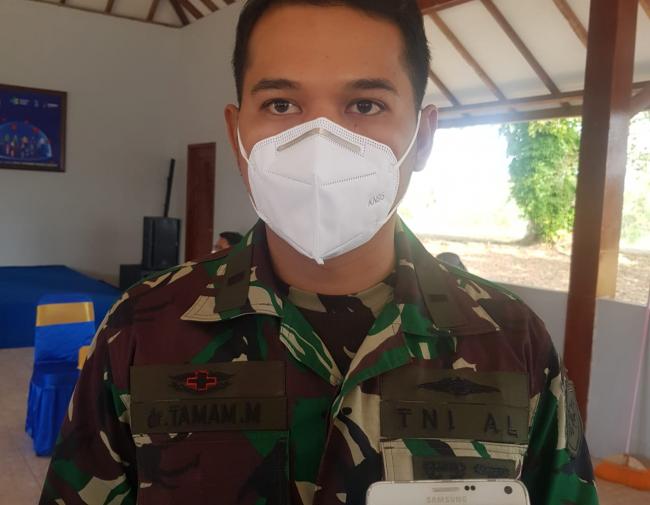 Giliran TNI AL di Lingga Disuntik Vaksin