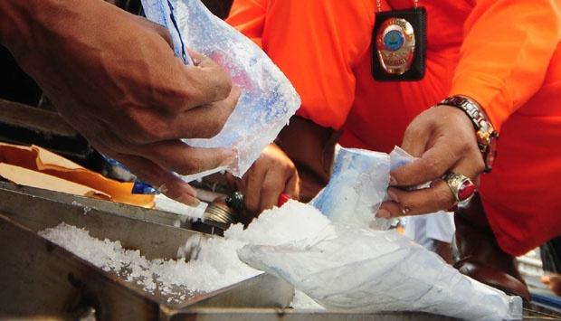 Polres Karimun Musnahkan 2 Kg Sabu Senilai Rp 2 Miliar