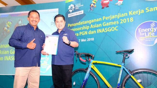 PGN Dukung Asian Games 2018, Promokan Tiga Maskot