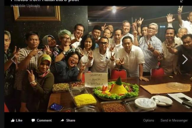 Syukuran  Anggota DPR Jakarta: Selamat Ahok di Penjara
