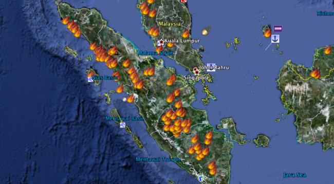 9 Hotspot Muncul di Sumatera Utara