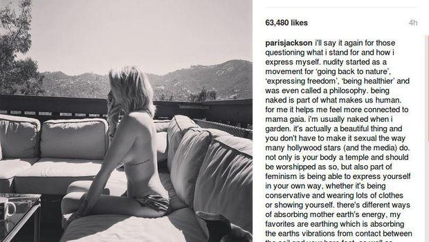 Paris Jackson Tanpa Bra di Instagram