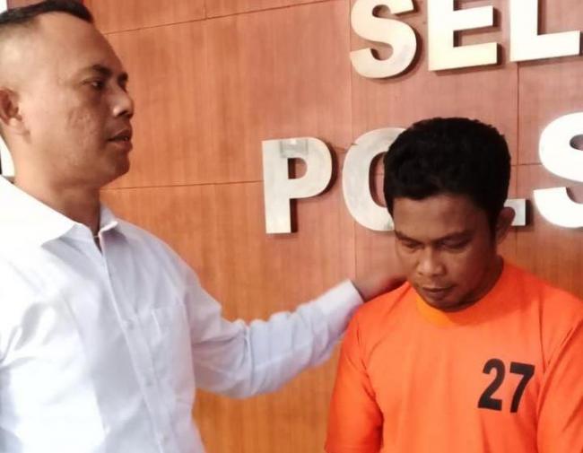 Paman Cabul Digelandang ke Mapolsek Batuaji
