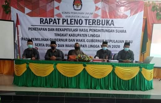 Pleno KPU Lingga: Nizar-Neko Unggul 1.016 Suara dari Ishak-Salmizi