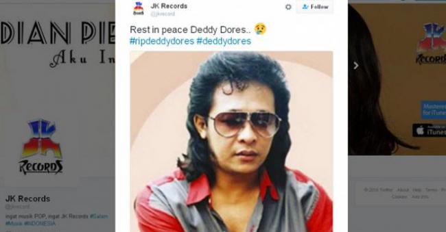 Musisi Deddy Dores Meninggal Dunia