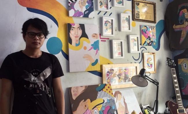 Katon Bagaskara, Pemural Beromzet Rp 10 Juta per Bulan