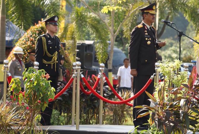 Upacara HUT ke-70 Bhayangkara Polri di Polda Kepri, Ini Pesan Khusus Presiden Jokowi