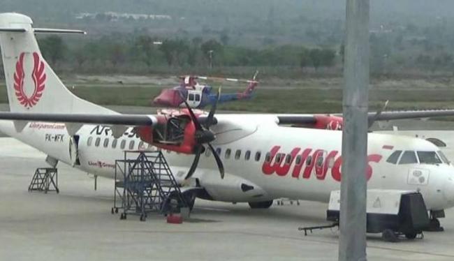   Sayap Wings Air Meledak di Udara, Penumpang Nekat Mau Terjun
