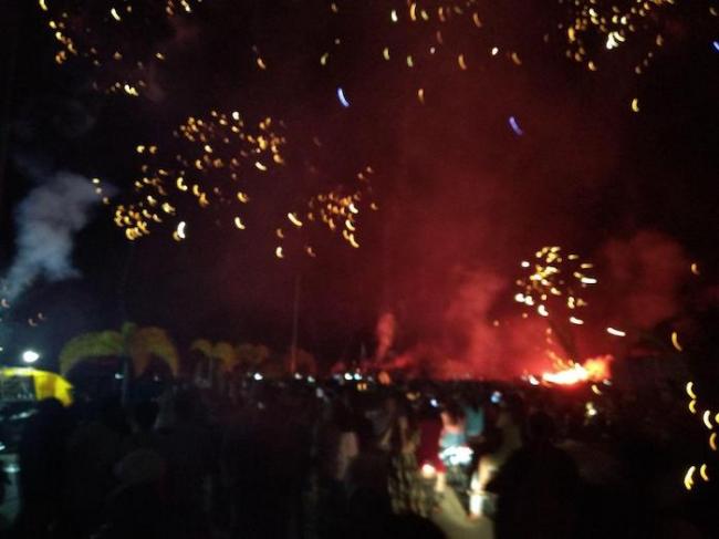 Perayaan Tahun Baru di Tanjungpinang Diwarnai Kembang Api