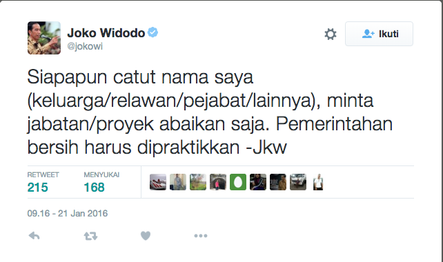 Jokowi: Siapapun Catut Nama Saya, Abaikan Saja